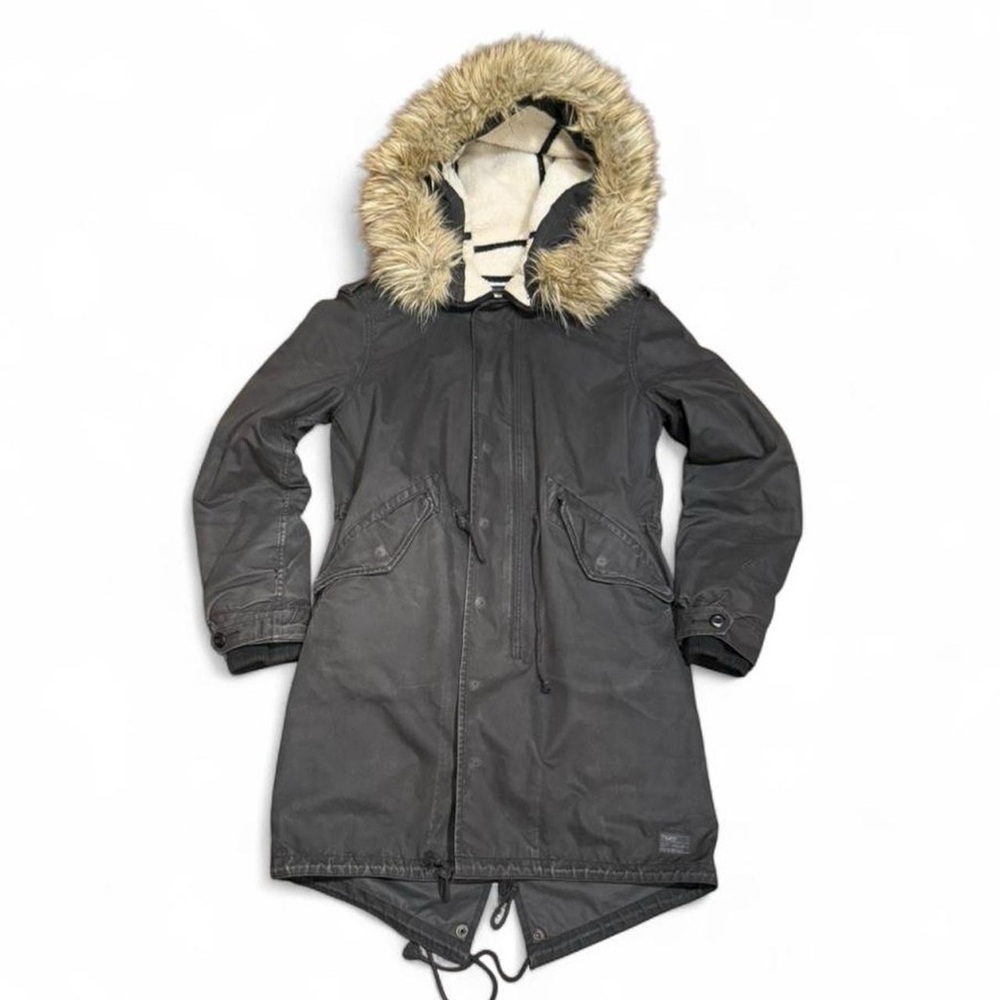Y2K TNA Britannia Faux Fur Hooded Insulated Parka Jacket